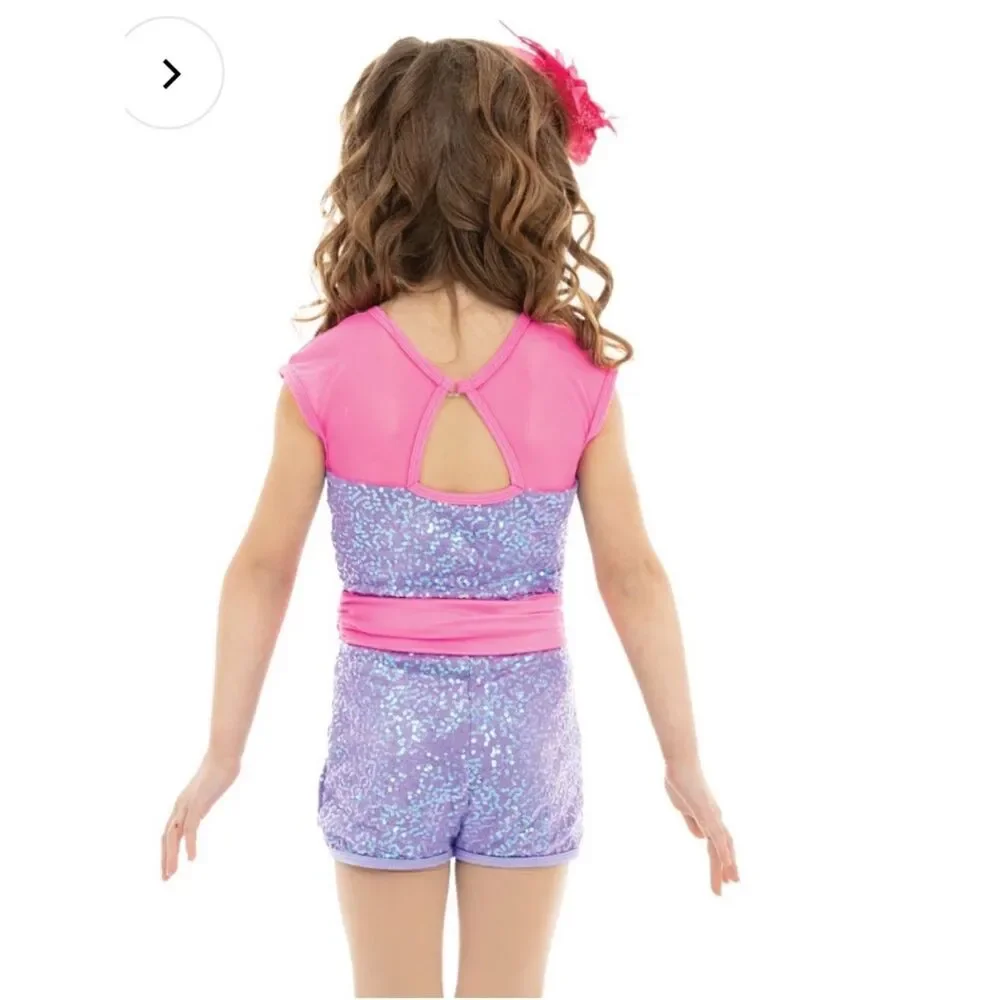 Alexandra Collection Lollipop Lane Purple Sequin Dance Costume Sz 8